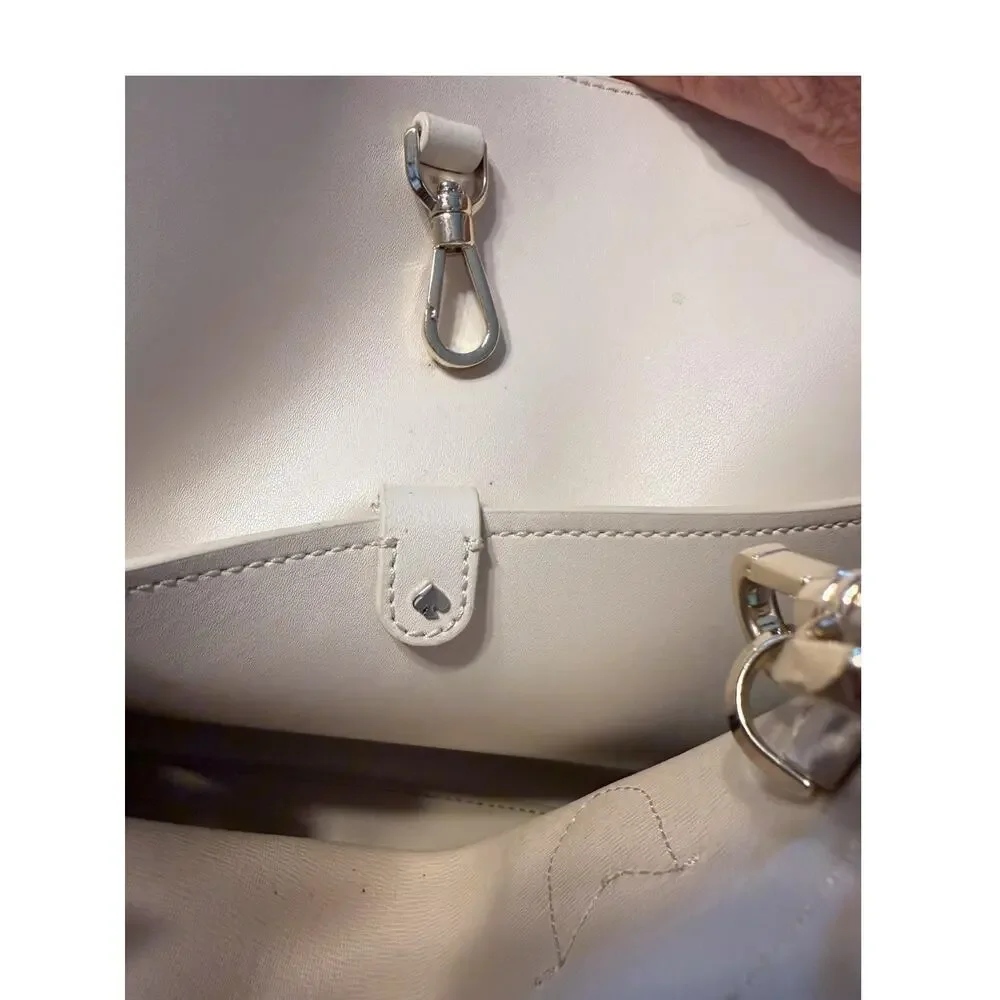 Kate Spade New York Knott Medium Satchel Taupe Pebbled Leather Crossbody Bag